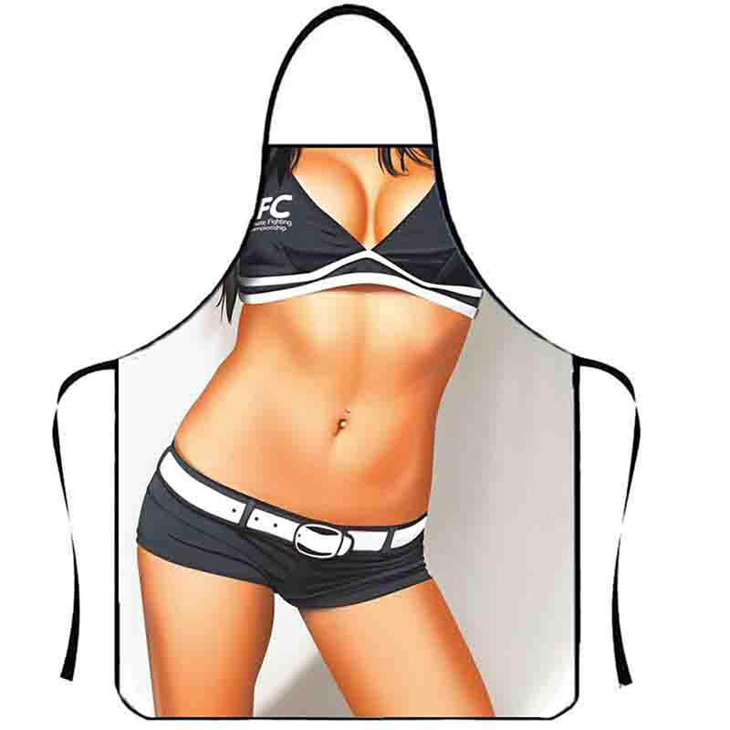 Muscle Man Sexy Woman Funny Kitchen Aprons For Woman Home Decoration Gifts