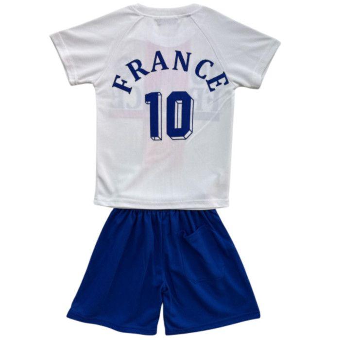 Ensemble de football enfant maillot et short - Inspiré de France - Blanc - Blanc