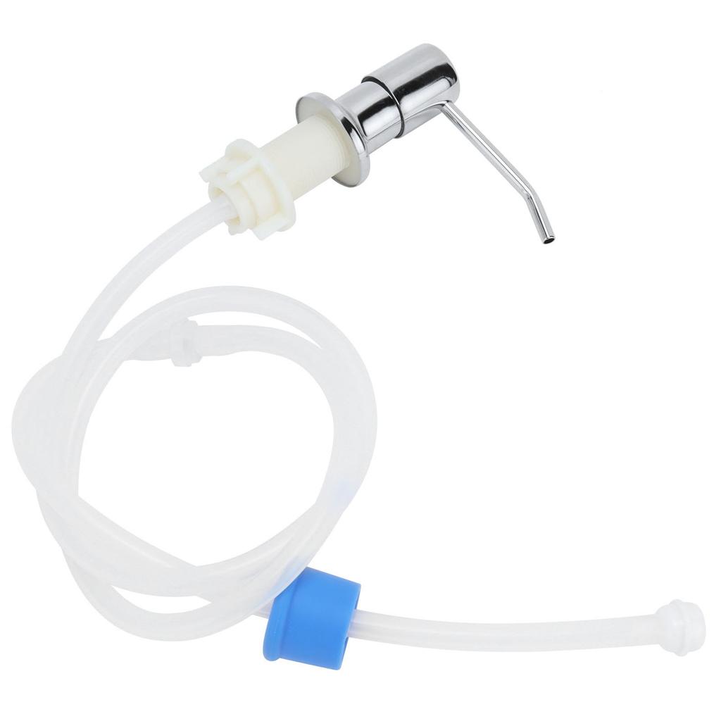 Sink Soap Pump Kit 304 Stainless Steel Soap Dispenser Head Silicone Tube for Kitchen Bathroom
