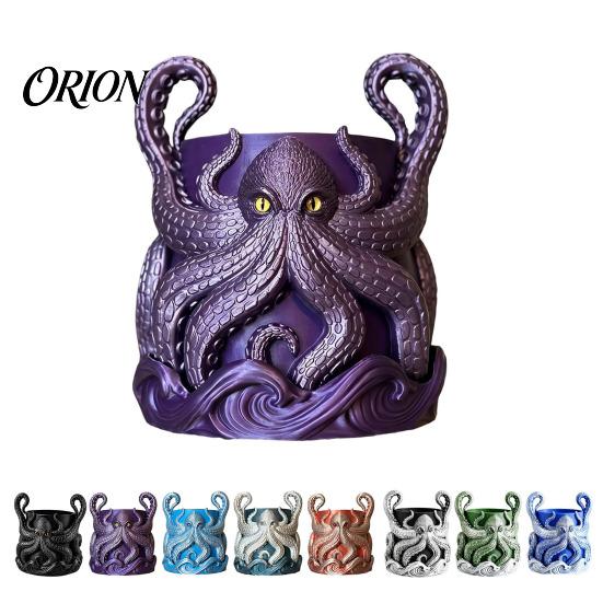 Deep Sea Plant Container 3D Printed Octopus Planter, Planter with Tray, Holder, Nautical Coastal Flower Pot Indoor Outdoor Holder for Cactus,