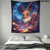 Pikachu Eevee Tapestry Wall Tapestry Fashion Print Background Cloth Wall Covering Decoration Homestay Soft Decoration Tapestry