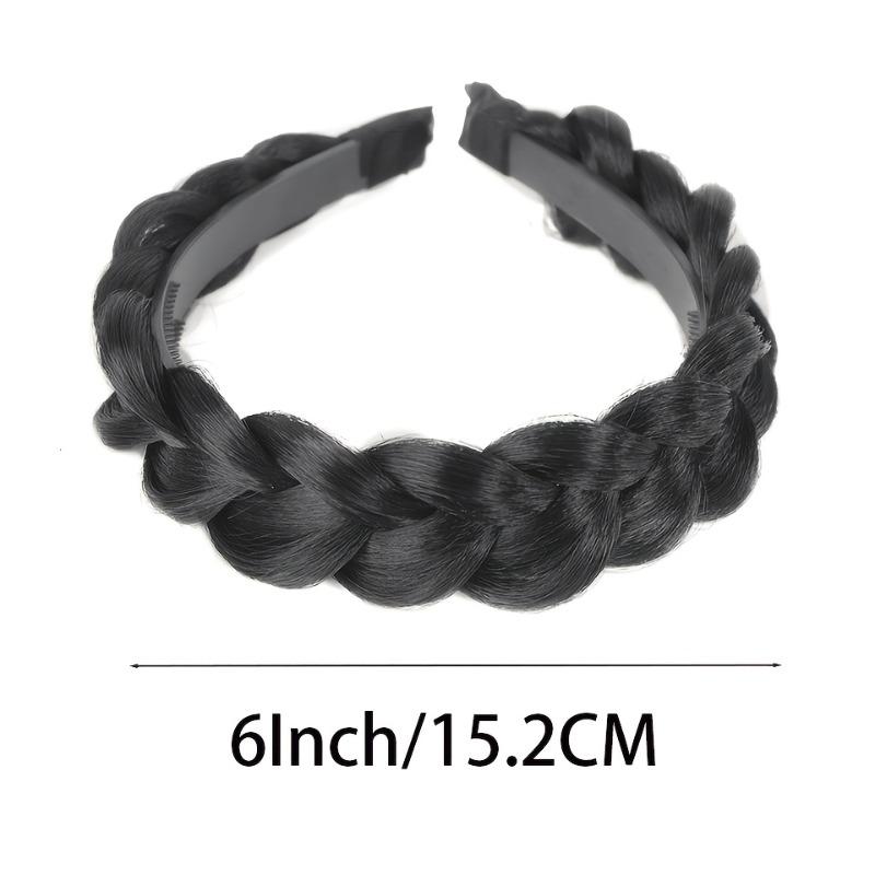 Geflochtener Haarhalter Stirnband Perücke Synthetisches Haar Twist Synthetische Zöpfe Kopfschmuck Zopf Haarverlängerungen für Damen Elastische Perücken Haarverlängerungen