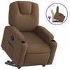 Recliner Chair with Lift Assist Brown Fabric