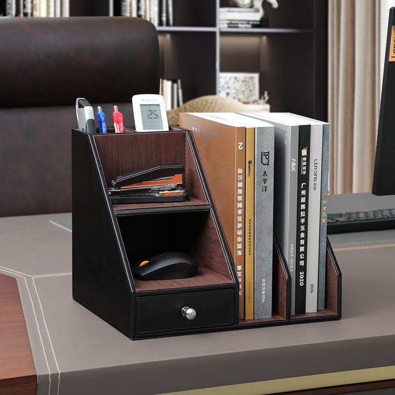 File Rack, Desktop Bookshelf, Storage Box, Office Material Shelf, Folder with Drawers