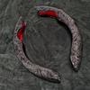 2 Pcs Laser Carbon Fiber Car Steering Wheel Cover 38cm Non-slip Card Cover Auto Steering Wheel Handle Booster Protective Cover
