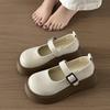 Big Head and Thick Sole Japanese Jk Small Leather Shoes for Women's 2025 Spring and Summer New Muffin with Skirt Mary Jane Single Shoes