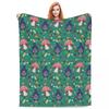 Custom Sofa Fleece Gnomes Merry Christmas Throw Blanket Warm Flannel Blankets For Bed Travel Couch Bedspreads