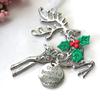 Christmas Tree Alloy Hanging Decoration Girl Love Heart Snowman Reindeer Shape Hanging Ornament Friends Family Neighbors Holiday Gift