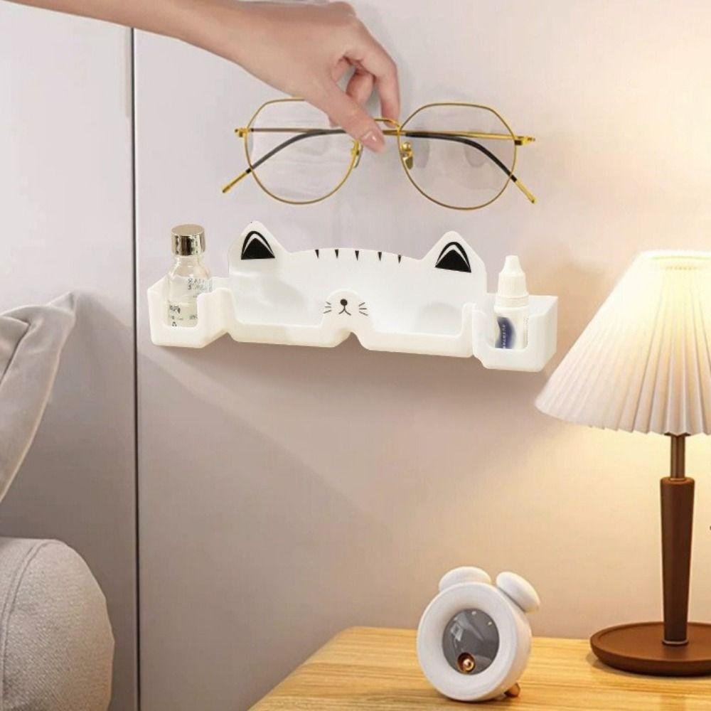 3 Pieces Self-adhesive Glasses Storage Box Punch-free Eyeglasses Display Stand  Wardrobe