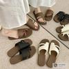 Women Open Toe Slide Sandals Flat Slip On Beach Slippers Casual Summer Footwear Lightweight Comfortable