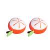 2pcs Pin Cushions Cute Cartoon Orange Shape Cotton Needle Holders for DIY Craft Sewing Knitting