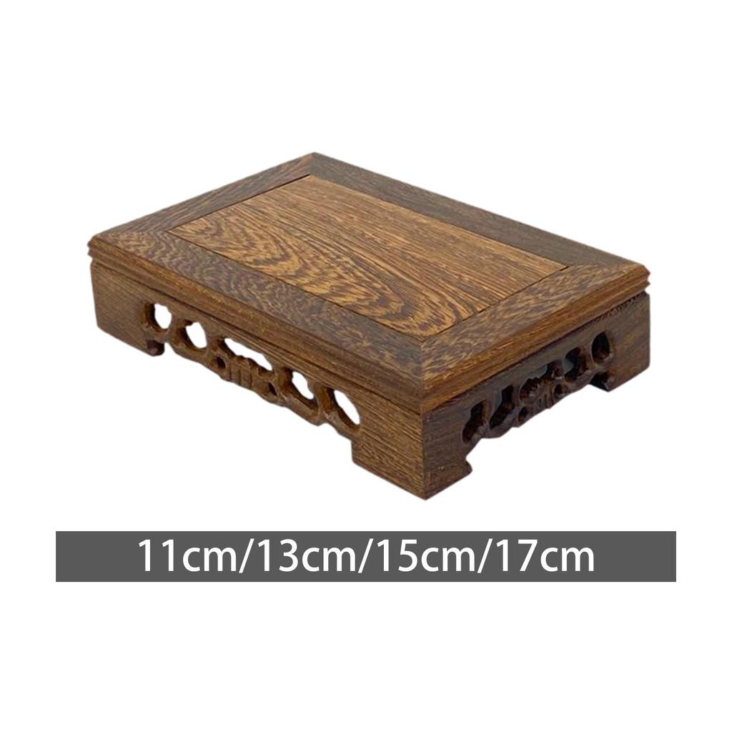 Solid Wood Flower Pot Display Stand Wooden Base Planter Rack Decorative Vase Pedestal for Home Garden Porch Corridor
