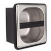 Coffee Knock Box Rubber Coffee Box with Removable Stainless Steel Ground Container for Cafe Bar