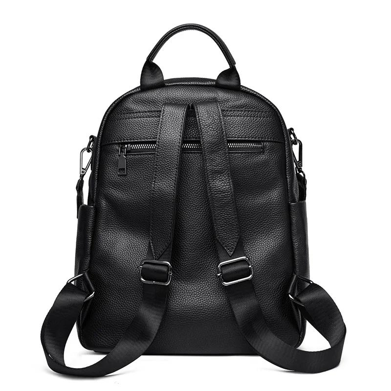 Real Leather Fashion Large Capacity Women's Backpacks High Quality Genuine Leather Feminine Backpack Shoulder Bag