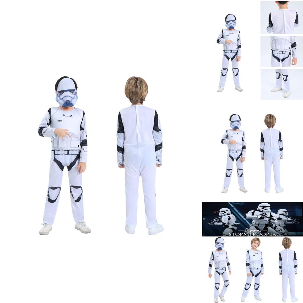 Star Wars Imperial Stormtrooper Cosplay Costume Bodysuit With Eva Mask For Kids Anime Party Gift