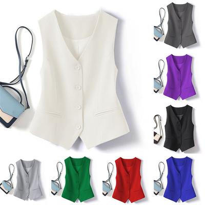 Colete de Fato Colete Pequeno Colete Slim Colete Feminino Azul Colete Curto