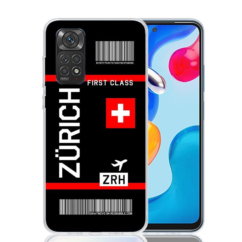 Airline Ticket Barcode Phone Case For Xiaomi Redmi Note 15 14 13 12S 12 Pro Plus 11S 11E 11 11T 10S 10 Art Soft Pattern Cover Re