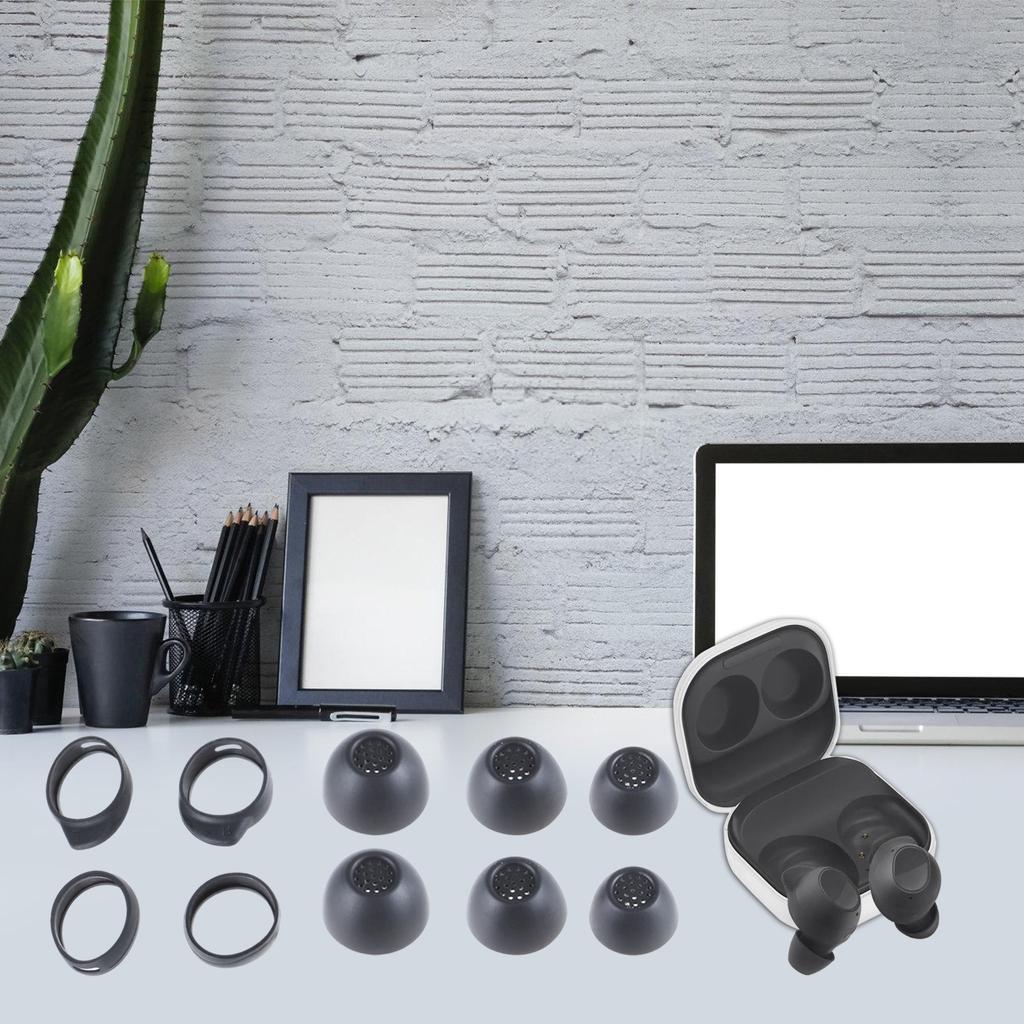 Silicone Ear Tips for Samsung Galaxy Buds FE Antislip Wing Tips Set In-Ear Earphone Cover Earbuds Eartips Set