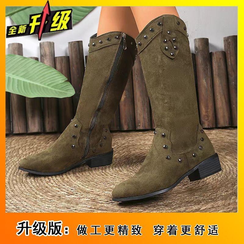 Niche Design Round Head Thick Heel Martin Boots Fashionable Versatile Casual High Boots 2025 Autumn and Winter New