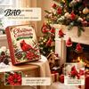 Holiday Countdown Decoration Red Bird Advent Calendar, 24-Day Christmas Set with Toy Ornaments, 2D Acrylic Tree Hanging Decor, Gift for Kids