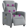 VidaXL Electric Reclining Massage Chair Light Grey Fabric 3303124