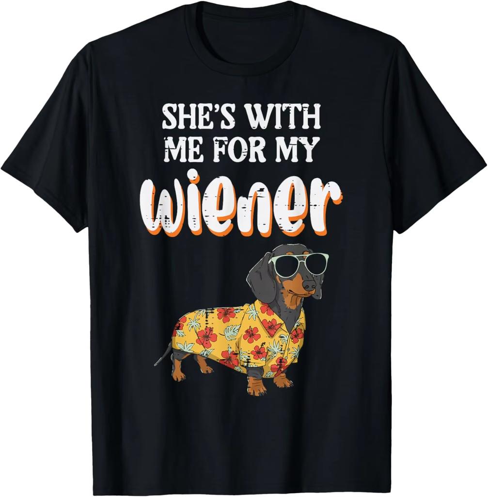 2026 New Cool Funny Dachshund Wiener Dog Hawaiian Shirt Graphic Tee Casual Unisex Tshirt