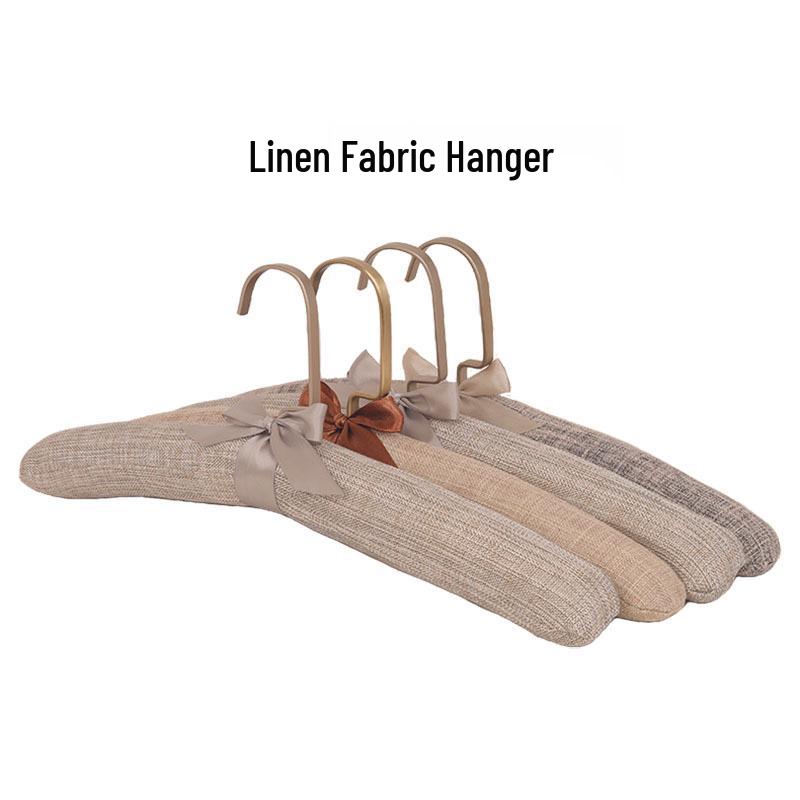 Fabric-Covered Hangers for Hotel: Linen, Silk, Sponge for Cheongsam, Pajamas, and Underwear