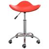 Barber Stool Red Synthetic Leather