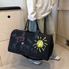 Women's Canvas Luggage Bag Large Capacity Student Dormitory Storage Bag Female Travel Boarding Handbag Carry On Bag