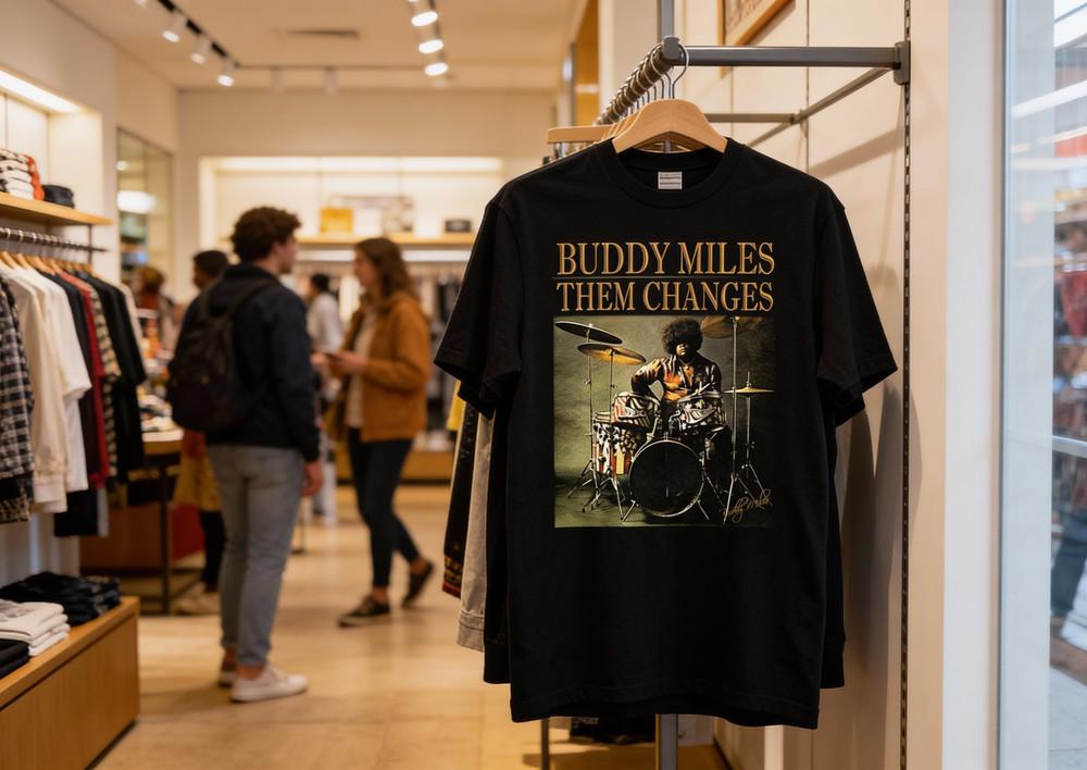 Buddy Miles Them Changes Signature Shirt Classic Black Unisex S5XL Unisex T-Shirt XXXL