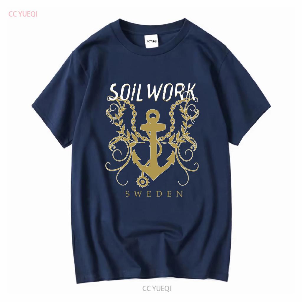 SOILWORK Cd Lgo SWEDEN ANCHOR Official SHIRT 2XL New OOP Overgivenheten Machine Long Sleeves Vintage Washed Comfortable
