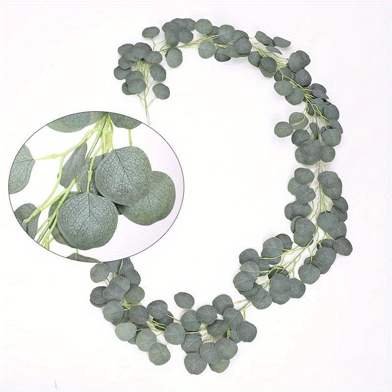 1 Stück Simulation 78,74 Zoll Grünes Blatt Apfelblatt Eukalyptus Weidenblatt Eukalyptusblatt Immergrüner Efeu