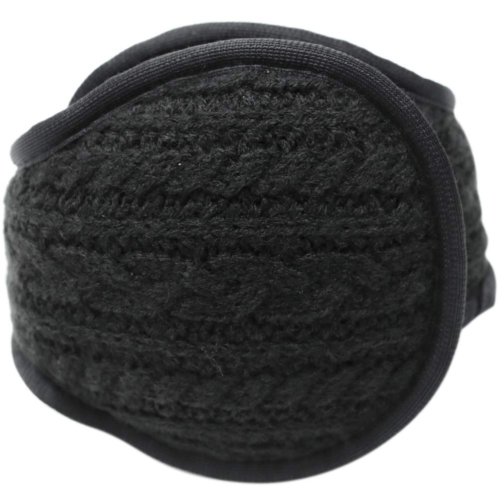 DeWears Microboa Compact Back Adjustable Cold Weather and Alan Black Earmuffs, Arm, Foldable, Size, Protection, Men's Women's, Winter, 002,