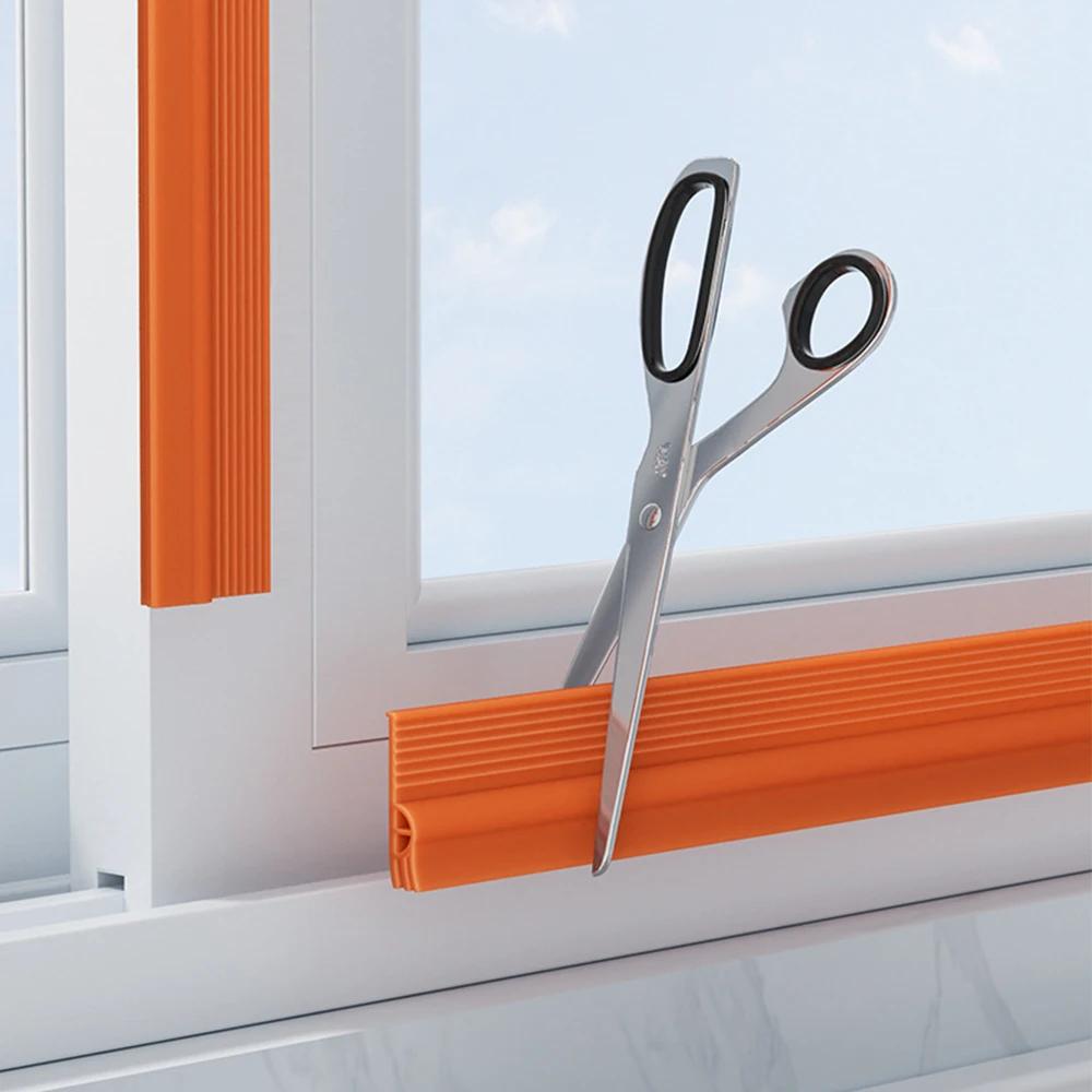 4/2m Sliding Window Seal Strip Self Adhesive Triple Sound Insulation Windproof Anti-Cold Door Under Flexible Weatherstrip Tape