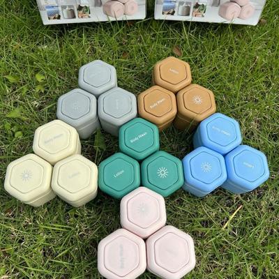 3Pcs/lot Magnetic Travel Container Refillable Bottles Body Care Capsule Portable Cosmetic Dispenser For Travel Empty Containers