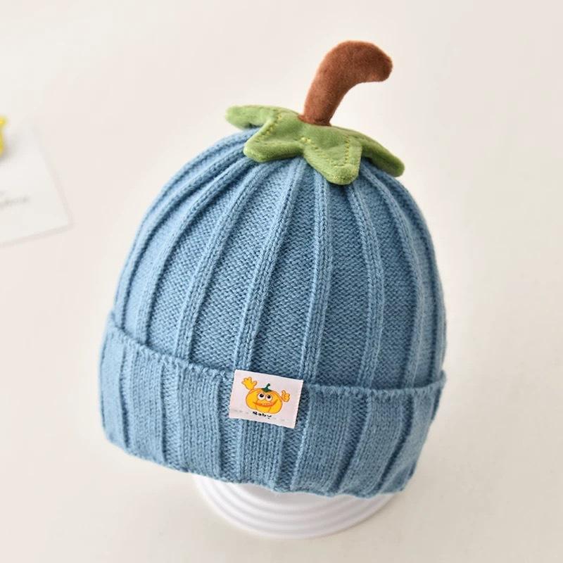 Retail Wholesale Warm Winter Knit Hat for Kids Newborns Thick Ski Cap Unisex Knitted Beanie 100% Acrylic Travel One Size небесно-голубой