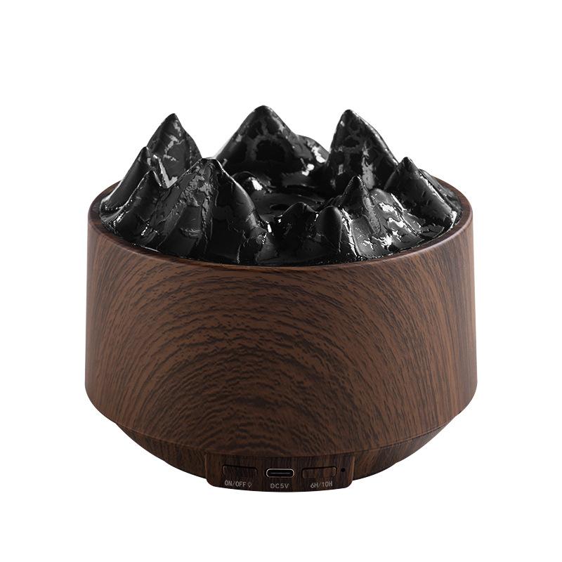 New volcanic lava aromatherapy machine household essential oil diffuser colorful flame humidifier volcanic crack aromatherapy machine