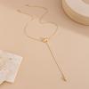 Vintage Metal Simple Water Drop Pendant Necklace For Women Trendy Long Thin Chain Necklace Aesthetic Y2K Jewelry Gift