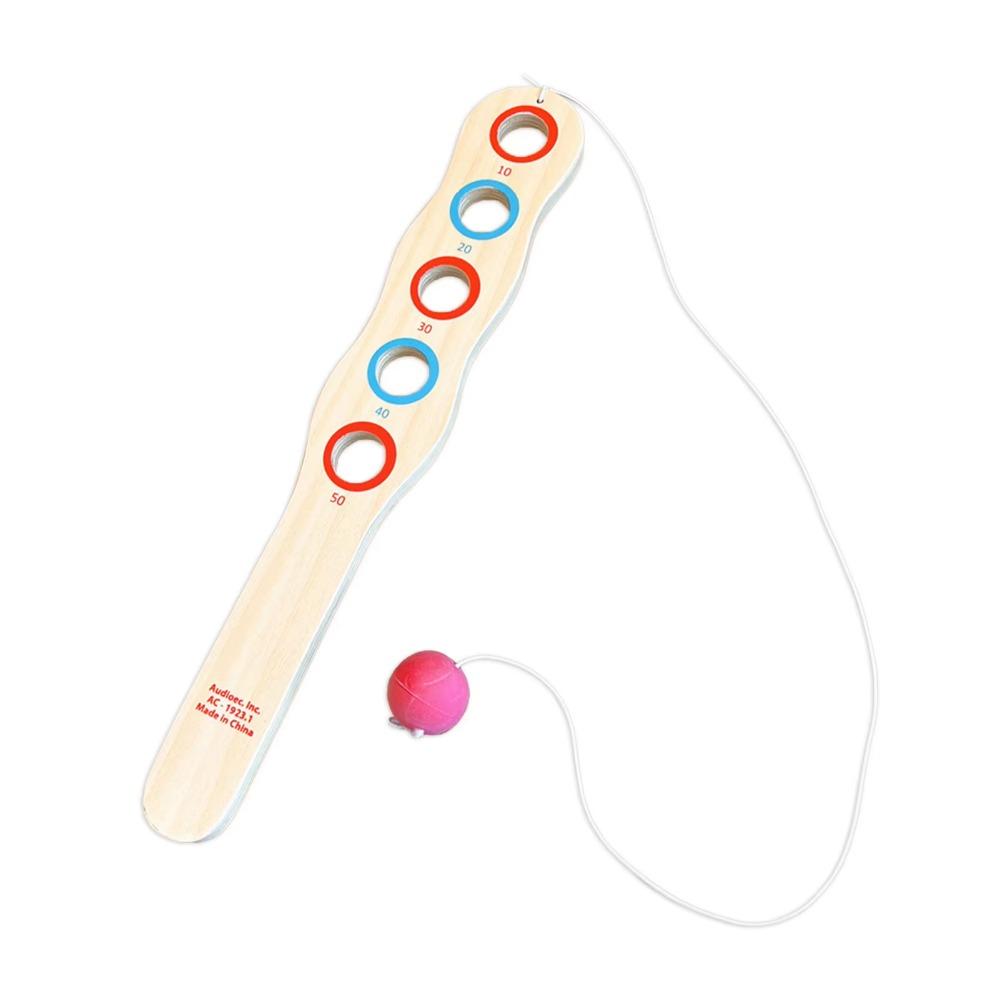 Wooden Paddle Wooden Paddle Ball Game Red Ball Wooden Paddles with Ball  Sensory Training Style 2