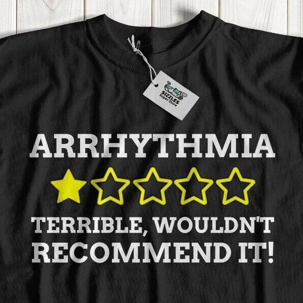

Unisex Funny Arrhythmia T-Shirt Heart Surgery Gifts Abnormal Heart Rhythm Tee XL