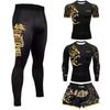 MMA Boxing Training Suit Set Men Women Lightweight Spandex Gym Fighting Wear With Short Sleeve Top Pants