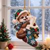 Gift Idea for Grandchildren Christmas Cute Animal Cash Ornament, 2D Flat Squirrel Fox Rabbit Dog Raccoon Teenagers Money Holder Acrylic Xmas
