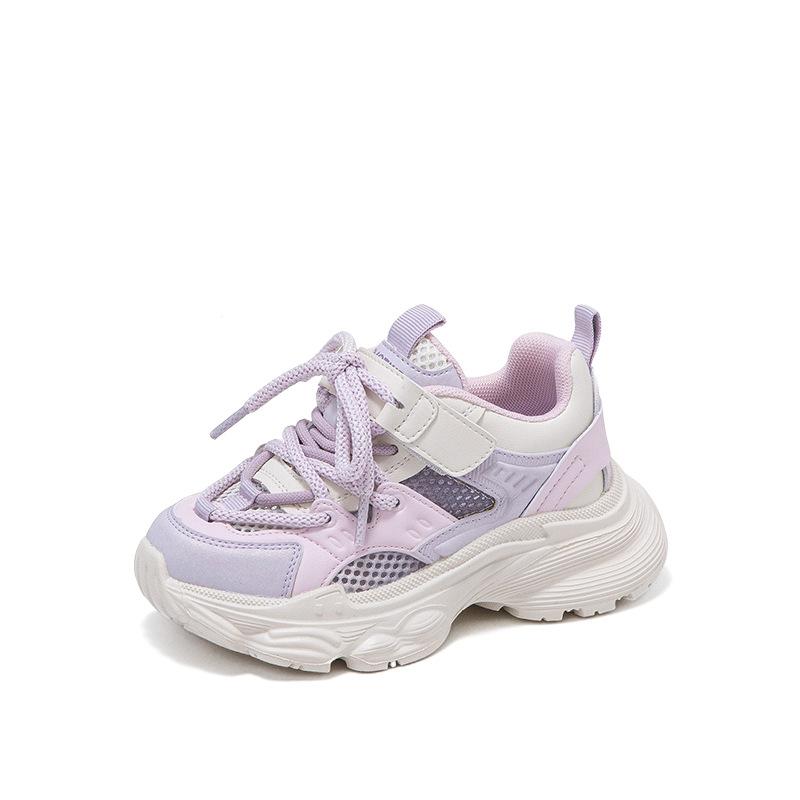 Size 26-39, girls' shoes, spring and summer children's sneakers 2025 new spring older children's dad shoes, girls' mesh shoes