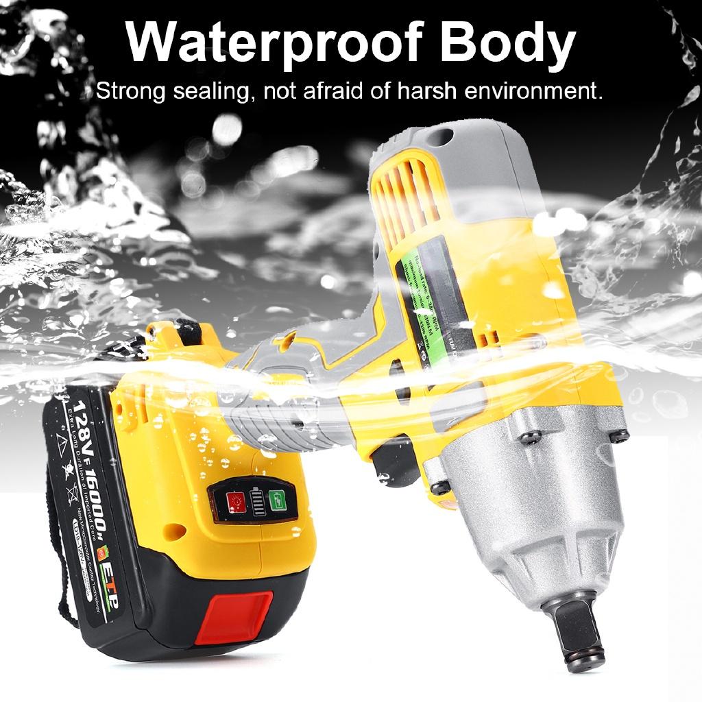 16000mah Rechargeable Cordless Electric Impact Brushless Wrench Kit Hand Drill Waterproof Power Tools LED Lights New
