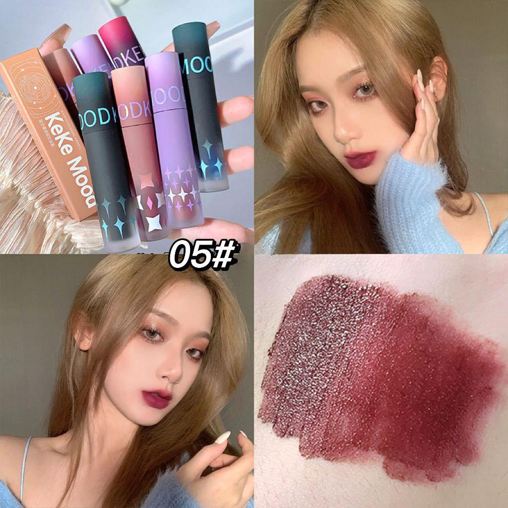 

Крем-пудра для губ «Звездное небо», бархатная матовая нишевая помада, голубиная кроваво-красная антипригарная чашка, глазурь для губ для женщин 2.5g