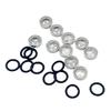 Brake Reservoir Sight Glass Kit for Motorcycle Service, 10-Piece Clear Glass Parts with Rubber Gasket Pieces for Upkeep