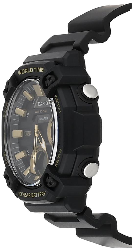 Casio World Time Countdown Timer Watch Digital 10-Year Analog-Digital (Model AEQ-120W-9AV), Black,