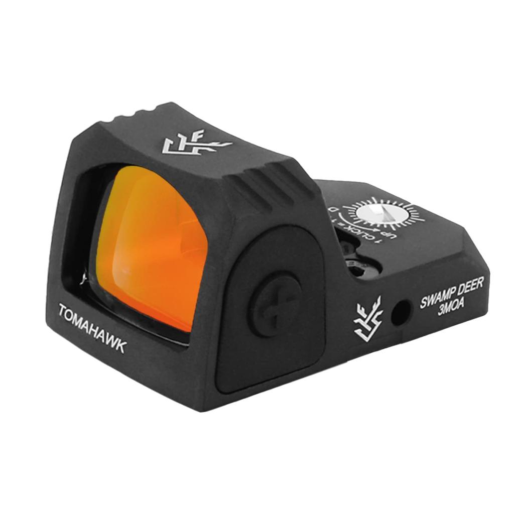 SWAMP DEER OPTICS 1x24 Mini Dot Åpen prikk Kompatibel med 20mm Airsoft-sikte Sikte, Sikte, Skinner, (Svart)