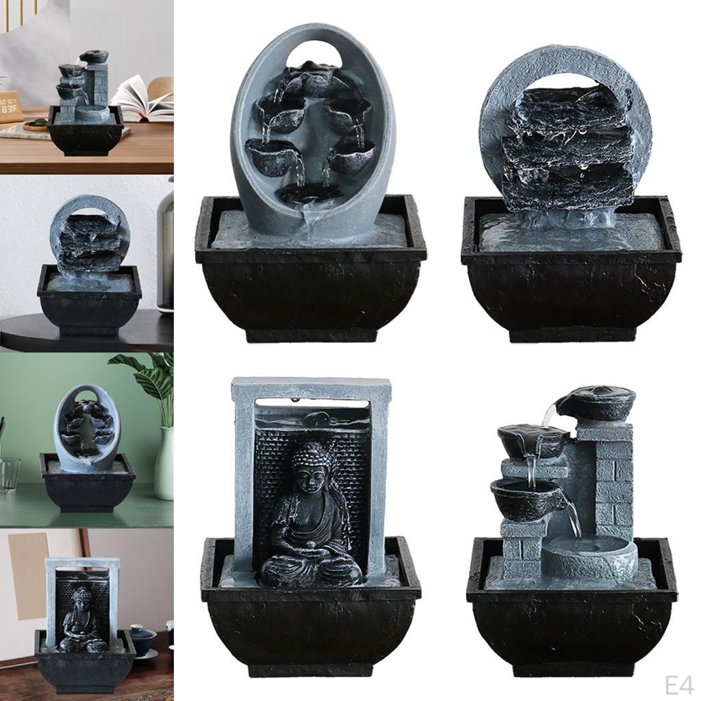 Flowing Water Adornments Handcrafted USA Feature Colorful Drawing Waterfall Fountain