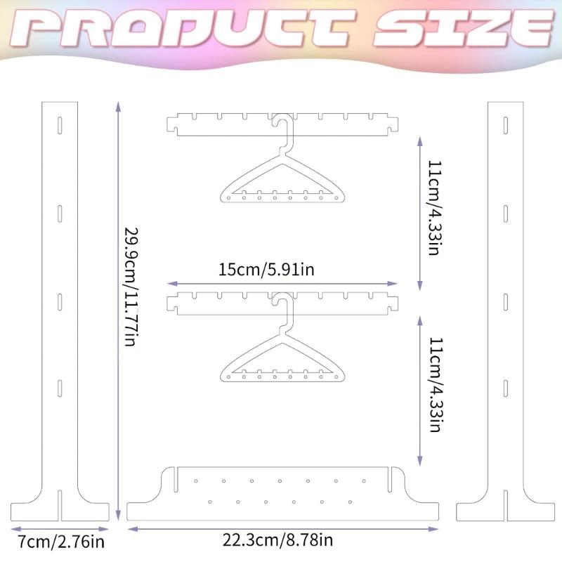 Dangle Earring Hanging Organizer Acrylic Ear Studs Display Rack for Retail Show Personal Exhibition Earring Holder Stand
